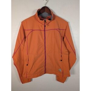 Eddie Bauer First Ascent Jacket Womens Large Orange Softshell Full Zip Hiking